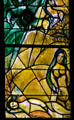 Detail of Adam & Eve windows from stained-glass by Marc Chagall in Cathedral. Metz, France.