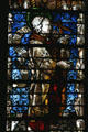 Stained-glass Apostle St Philip in Cathedral. Metz, France.