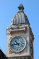 Clock tower of Gare de Lyon. Paris, France.