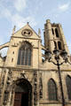 Gothic facade of Eglise St Nicholas des Champs. Paris, France.