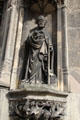 Statue of Bishop at Eglise St Nicholas des Champs. Paris, France.