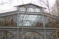 Le Carreau du Temple glass & metal covered market around corner from Square du Temple. Paris, France.