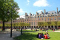 Place des Vosges residences circles a park. Paris, France.