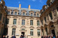 Courtyard facades at Hotel de Sully. Paris, France.