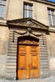 Doors of mansion Hôtel le Peletier de Saint-Fargeau now an annex of Carnavalet Museum. Paris, France.