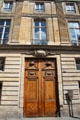 Door of Hôtel de Sandreville. Paris, France.