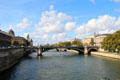 Pont Notre-Dame iron arch bridges. Paris, France.
