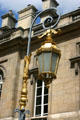 Light standard in Cour du Mai of Palais de Justice. Paris, France.