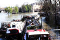 Flooding of River Seine at tip of Isle de la Cité. Paris, France.
