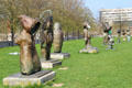 Children of the World series of 21 sculptures by Rachid Khimoune in Parc Bercy. Paris, France.