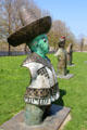 Mexico statue from Children of the World sculpture series by Rachid Khimoune in Parc Bercy. Paris, France