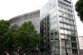 Curve & corner angle facades at Arab World Institute building. Paris, France