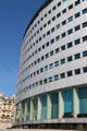 Round facade of Radio France headquarters. Paris, France.