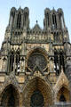 Notre Dame Cathedral where medieval kings were crowned. Reims, France.