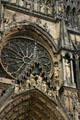 Facade details of Cathedral. Reims, France.