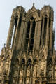 Detail of tower of Cathedral. Reims, France.