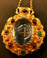 Bejeweled talisman worn by Charlemagne in his coffin & later by Empress Josephine now in Tau Palace. Reims, France.