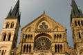 Facade detail of Basilica Saint-Remi. Reims, France.