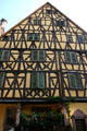 "Le gratte-ciel" one of the tallest half-timbered houses in Alsace. Riquewihr, France.