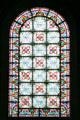 Stained glass window of St. Stephen's Cathedral. Sens, France.