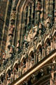 Saints & angels over central door of Cathedral. Strasbourg, France.