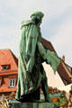 Statue of Guttenberg in Place Guttenberg. Strasbourg, France