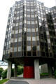 Polygonal tower of Winston Churchill building. Strasbourg, France