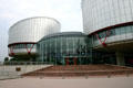 Imposing entry of European Court of Human Rights. Strasbourg, France.