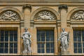 Vaux-le-Vicomte chateau facade carvings. Melun, France.