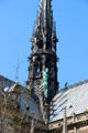 Central spire of Notre Dame Cathedral. Paris, France.
