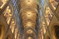 Notre Dame Cathedral ceiling. Paris, France.