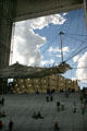 La Grande Arche with hanging canopy in center at La Défense. Paris, France.
