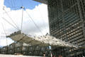 Hanging canopy of La Grande Arche at La Défense. Paris, France.