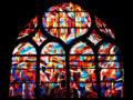 Modern stained glass window in St-Séverin Church. Paris, France