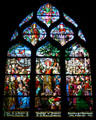 St Mary Magdalene stained glass window in St-Séverin Church. Paris, France.