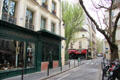 Rue de la Bûcherie & small streets of Left Bank. Paris, France.