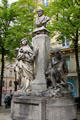 Monument to philosopher Auguste Comte by Jean-Antonin Injalbert on Place du Panthéon. Paris, France.