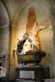 Sculpted crypt at St-Sulpice church. Paris, France.