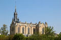 NeoGothic church near Port Royal on Left Bank. Paris, France.