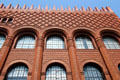 Brick facade of Institute of Art and Archeology part of Sorbonne University of Paris. Paris, France.