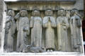 Art Deco carving of disciples at St Pierre de Chaillot. Paris, France.