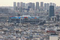 Georges Pompidou Center seen from Montmartre. Paris, France.