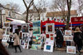 Place du Tertre art market at Montmartre. Paris, France.