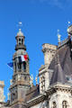Central towers of Paris City Hall. Paris, France