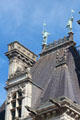 Knights & gargoyles atop Paris City Hall. Paris, France.