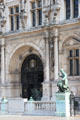 Portal of Paris City Hall. Paris, France.