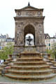 Fountain of the Innocents with cascading levels. Paris, France