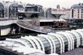 Modern architecture of Forum des Halles shopping center as it stood until about 2010 when reconstruction started. Paris, France.