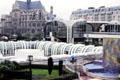 Historic view of Forum des Halles shopping center between 1970 & 2010. Paris, France.