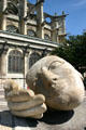 Écoute sculpted head & cupped hand by Henri de Miller at St Eustache Les Halles. Paris, France.